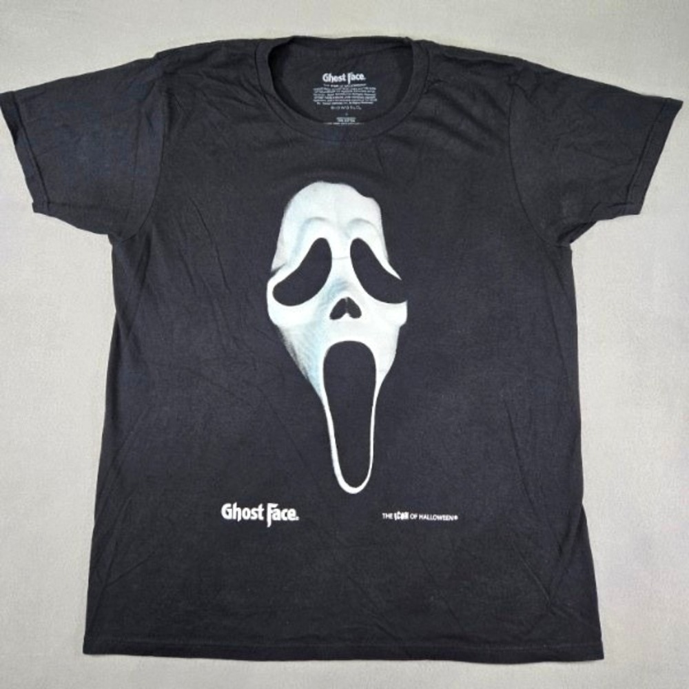Ghost Face Scream T-Shirtโ Icon of Halloween Black Bioworld Womens Graphic Tee